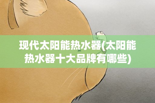现代太阳能热水器(太阳能热水器十大品牌有哪些)