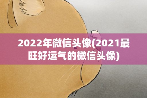 2022年微信头像(2021最旺好运气的微信头像)