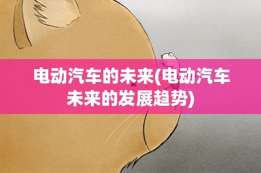 电动汽车的未来(电动汽车未来的发展趋势)
