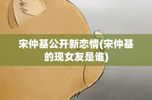 宋仲基公开新恋情(宋仲基的现女友是谁)