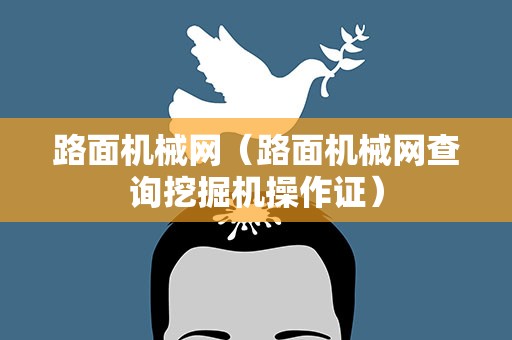 路面机械网（路面机械网查询挖掘机操作证）