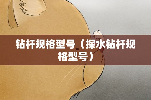 钻杆规格型号（探水钻杆规格型号）
