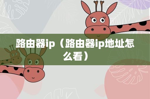 路由器ip（路由器ip地址怎么看）