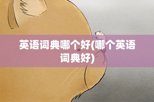 英语词典哪个好(哪个英语词典好)