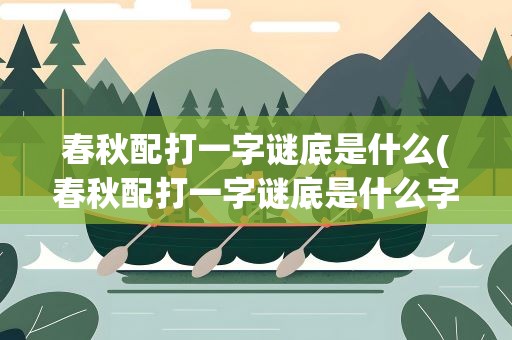 春秋配打一字谜底是什么(春秋配打一字谜底是什么字)