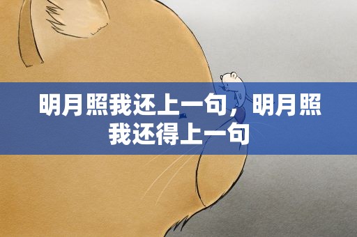 明月照我还上一句，明月照我还得上一句