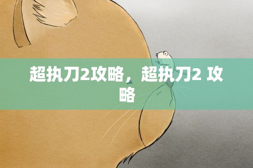 超执刀2攻略，超执刀2 攻略