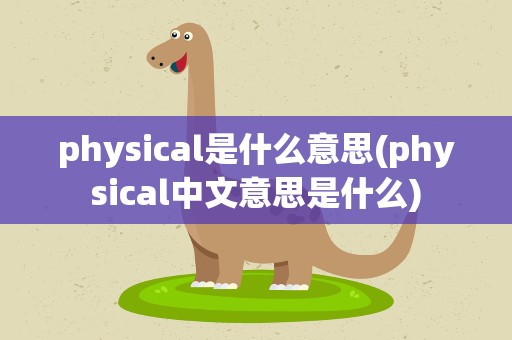 physical是什么意思(physical中文意思是什么)