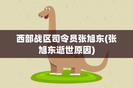 西部战区司令员张旭东(张旭东逝世原因)