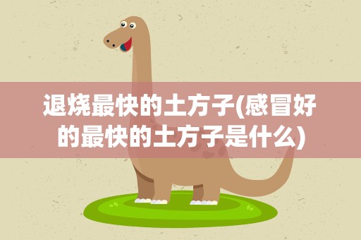 退烧最快的土方子(感冒好的最快的土方子是什么)