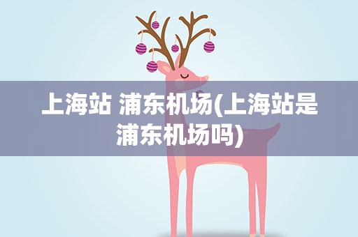 上海站 浦东机场(上海站是浦东机场吗)