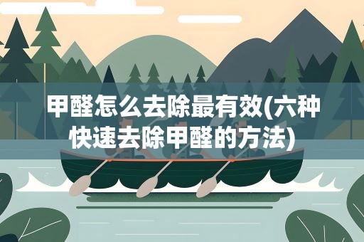 甲醛怎么去除最有效(六种快速去除甲醛的方法)