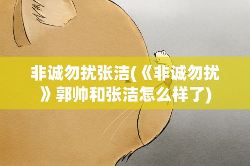 非诚勿扰张洁(《非诚勿扰》郭帅和张洁怎么样了)