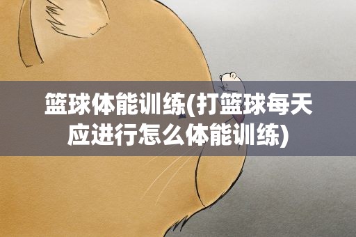 篮球体能训练(打篮球每天应进行怎么体能训练)