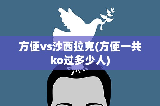 方便vs沙西拉克(方便一共ko过多少人)