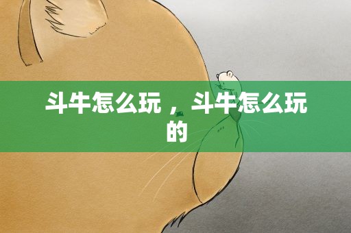 斗牛怎么玩 ，斗牛怎么玩的