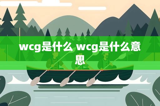 wcg是什么 wcg是什么意思