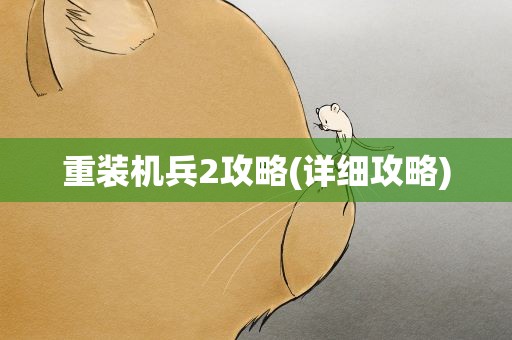 重装机兵2攻略(详细攻略)