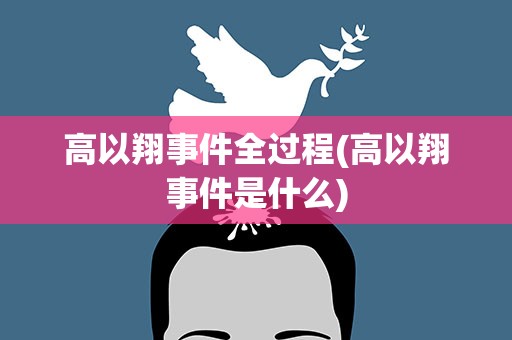高以翔事件全过程(高以翔事件是什么)