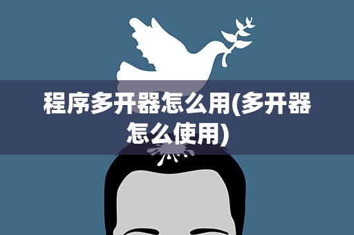 程序多开器怎么用(多开器怎么使用)
