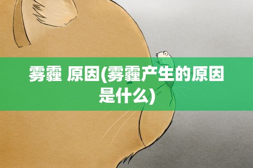 雾霾 原因(雾霾产生的原因是什么)