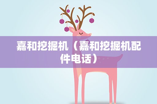 嘉和挖掘机（嘉和挖掘机配件电话）
