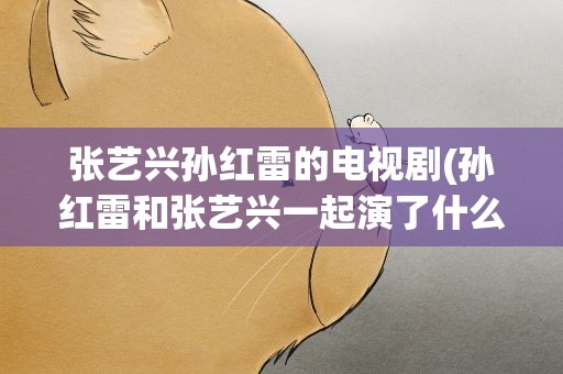 张艺兴孙红雷的电视剧(孙红雷和张艺兴一起演了什么电视剧)