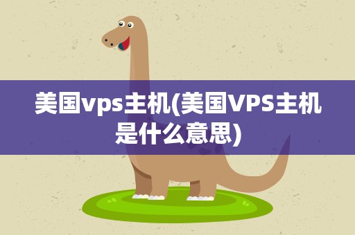 美国vps主机(美国VPS主机是什么意思)