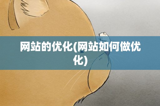 网站的优化(网站如何做优化)