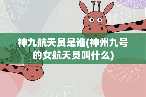 神九航天员是谁(神州九号的女航天员叫什么)