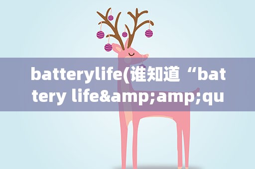 batterylife(谁知道“battery life&amp;quot;和 &amp;quot;performance&amp;quot;是什么意思)