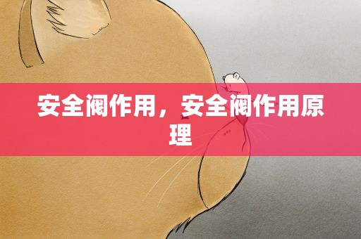 安全阀作用，安全阀作用原理