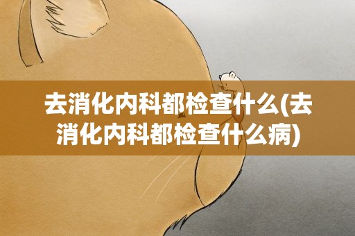 去消化内科都检查什么(去消化内科都检查什么病)