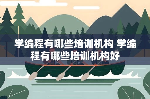 学编程有哪些培训机构 学编程有哪些培训机构好