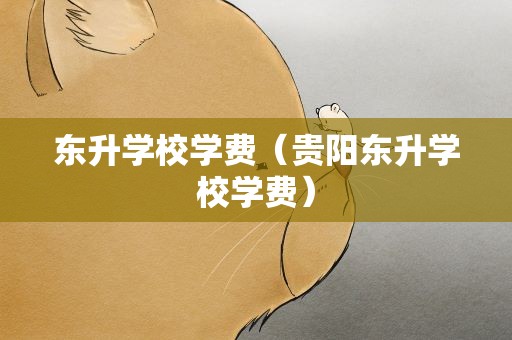 东升学校学费（贵阳东升学校学费）