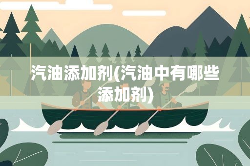 汽油添加剂(汽油中有哪些添加剂)