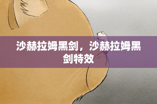 沙赫拉姆黑剑，沙赫拉姆黑剑特效