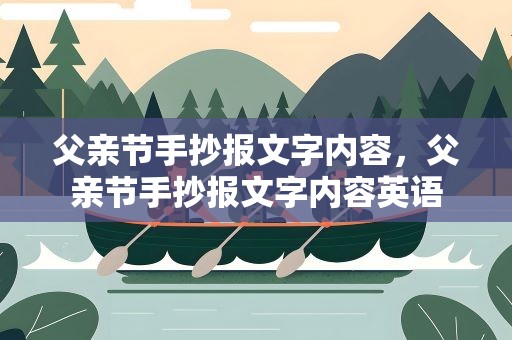 父亲节手抄报文字内容，父亲节手抄报文字内容英语