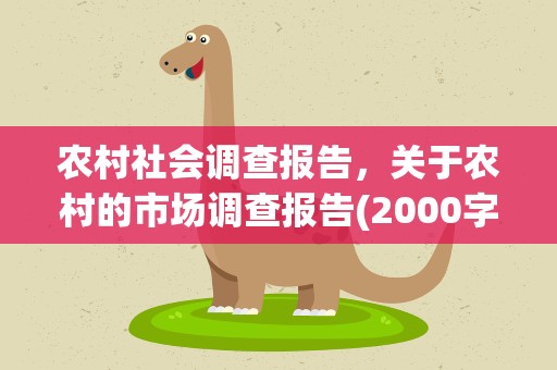 农村社会调查报告，关于农村的市场调查报告(2000字)