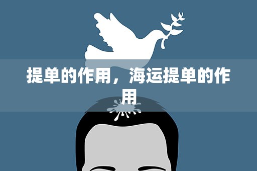提单的作用，海运提单的作用