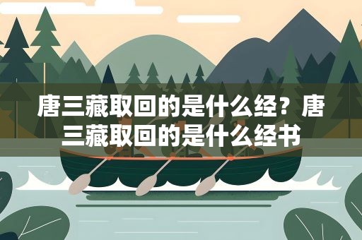 唐三藏取回的是什么经？唐三藏取回的是什么经书