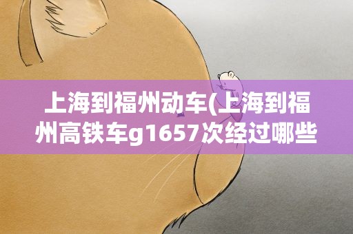 上海到福州动车(上海到福州高铁车g1657次经过哪些站点站是哪里路线)