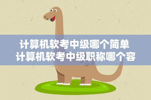 计算机软考中级哪个简单 计算机软考中级职称哪个容易