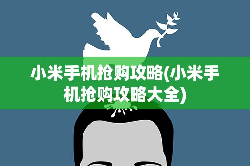 小米手机抢购攻略(小米手机抢购攻略大全)