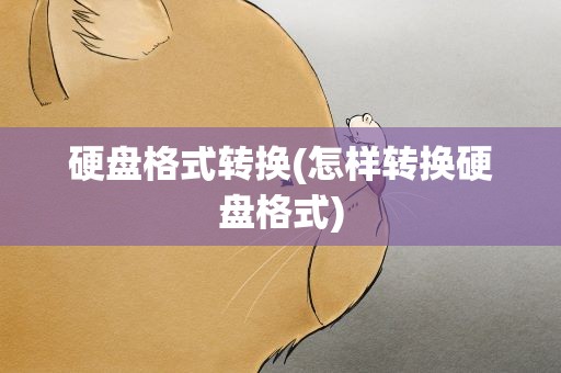 硬盘格式转换(怎样转换硬盘格式)