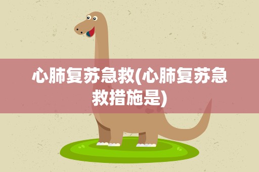心肺复苏急救(心肺复苏急救措施是)