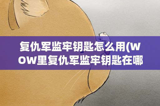 复仇军监牢钥匙怎么用(WOW里复仇军监牢钥匙在哪里用)