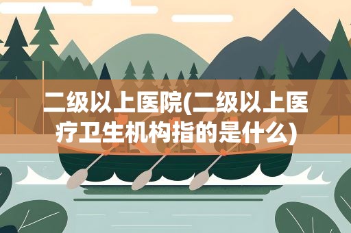 二级以上医院(二级以上医疗卫生机构指的是什么)