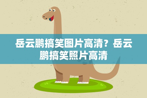岳云鹏搞笑图片高清？岳云鹏搞笑照片高清