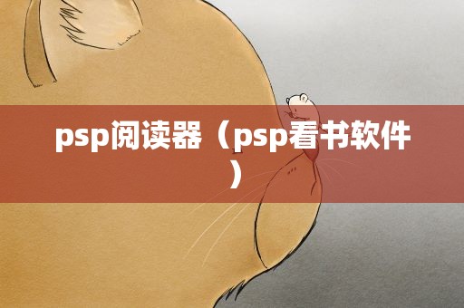 psp阅读器（psp看书软件）